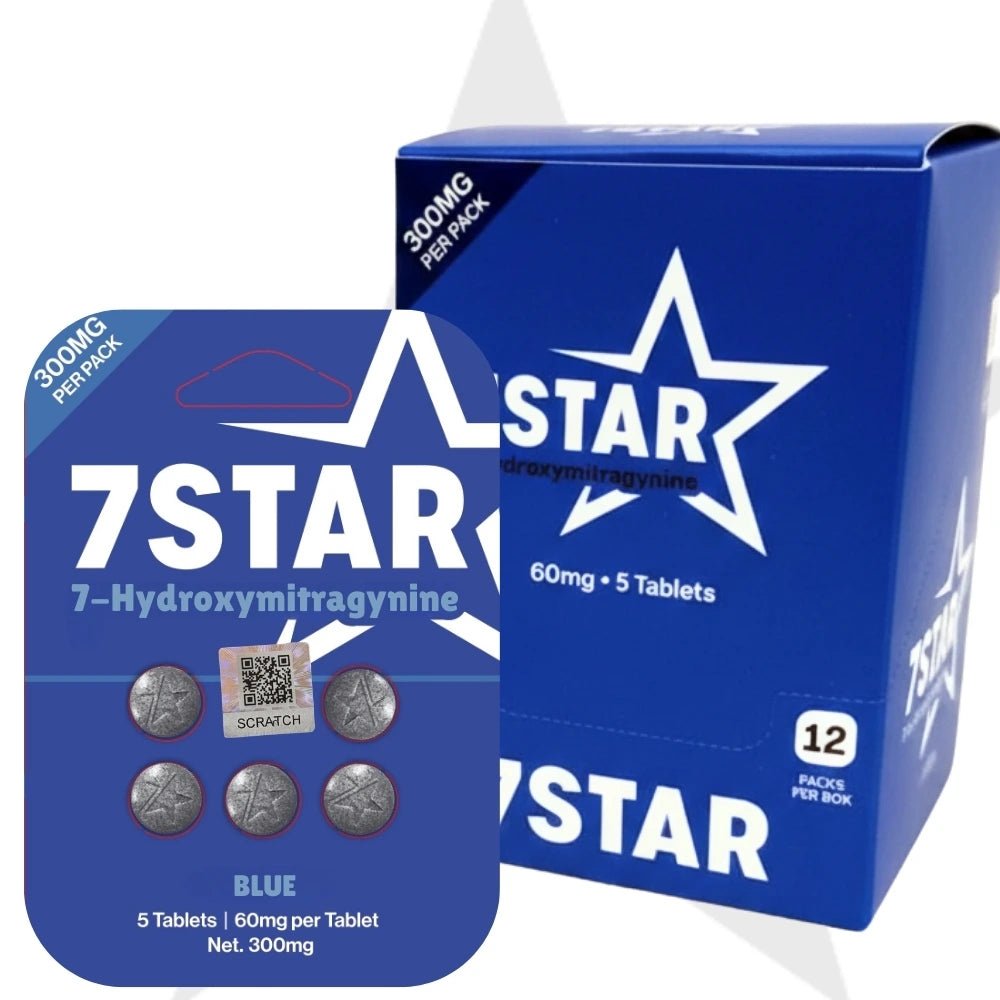 7Star supplement packaging with blue and white design