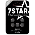 Packaging of 7Star 7-Hydroxymitragynine tablets on a white background