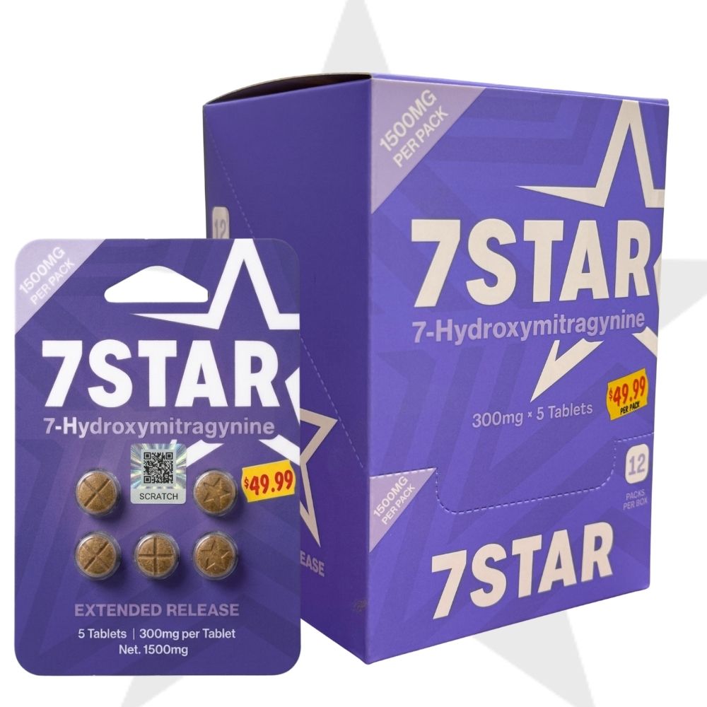 7Star 7-Hydroxymitragynine packaging with purple and white design