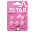 Pink packaging of 7Star 7-Hydroxymitragynine tablets with 'Berry' flavor on a white background