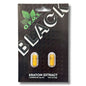 Packaging of O.P.M.S. Black Kratom Extract capsules on a black background