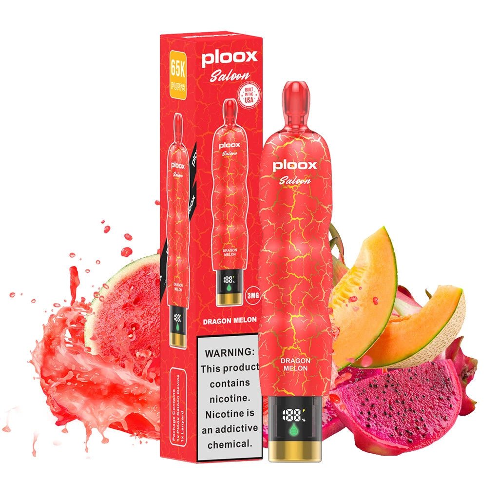 Ploox Saloon Disposable Vape 3% ( 150 ML ) 65K Puffs - 5 Count Box