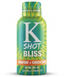 K Shot Bliss bottle with green and blue design on a white background