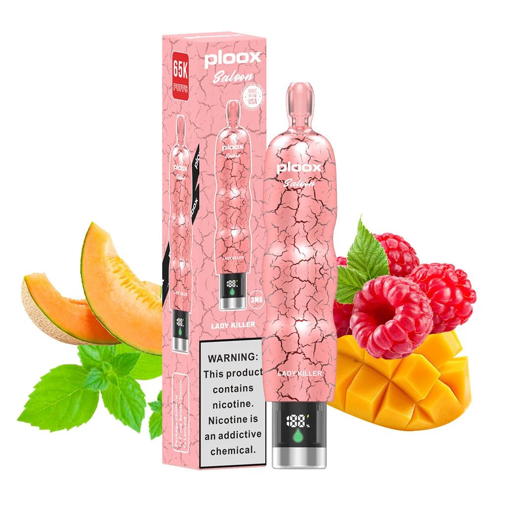 Ploox Saloon Disposable Vape 3% ( 150 ML ) 65K Puffs - 5 Count Box