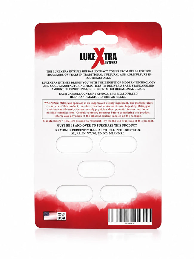 LuxeXtra Kratom Capsules - Luxe Intense Pack Main Image