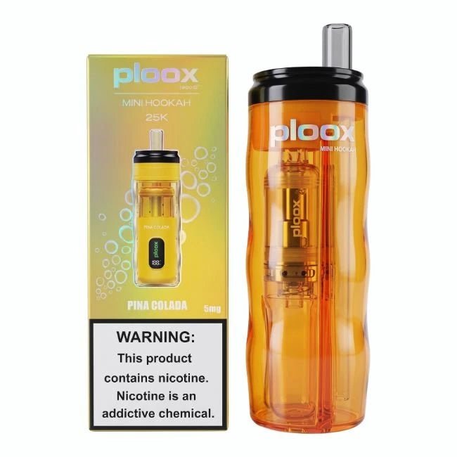 Ploox Mini Hookah 5% Disposable ( 90 ML ) 25k Puffs - 5 Count BOX