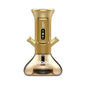 Gold electronic device with 'ploom' branding on a white background