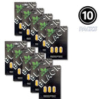10 packs of Black Kratom Extract on a white background