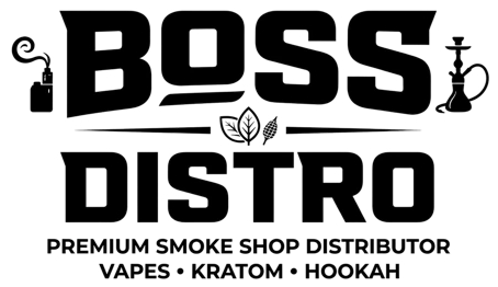 Logo of BOSS Distro with text and icons on a white background