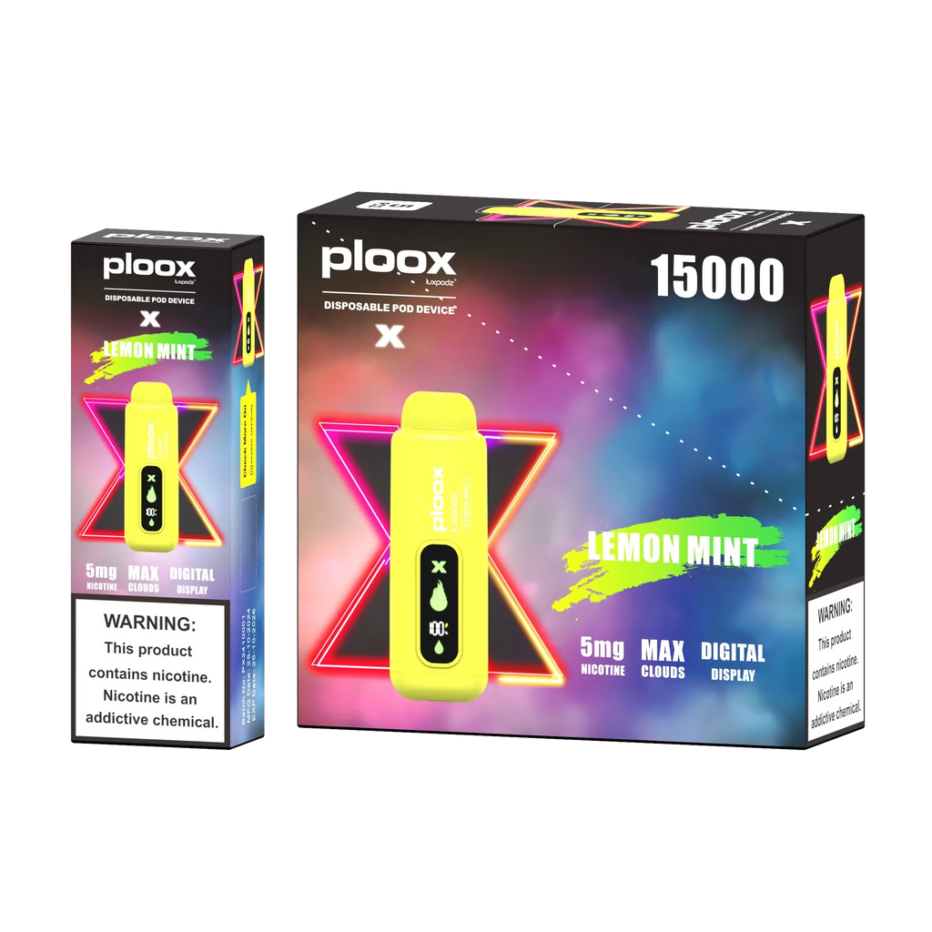 Ploox Me Hookah X Vape 15,000 Puffs 5% Disposable by Luxpodz - 5 Count Box