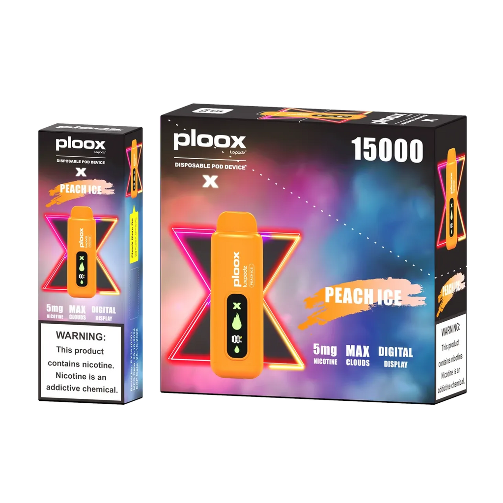 Ploox Me Hookah X Vape 15,000 Puffs 5% Disposable by Luxpodz - 5 Count Box