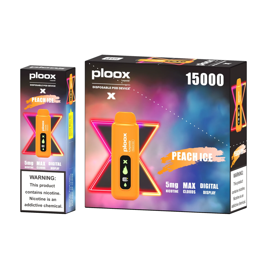 Ploox Me Hookah X Vape 15,000 Puffs 5% Disposable by Luxpodz - 5 Count Box