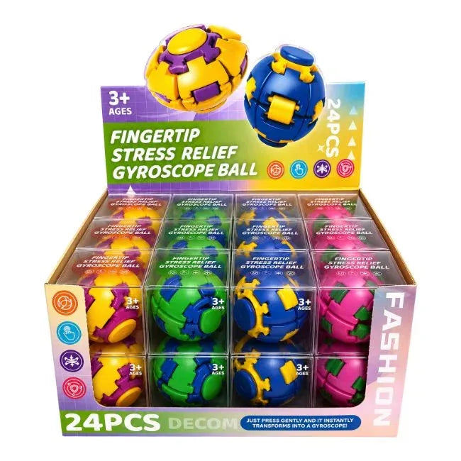 Spin Rush LED Fingertip Stress Relief 24CT Display | LED Fidget Spinner Wholesale