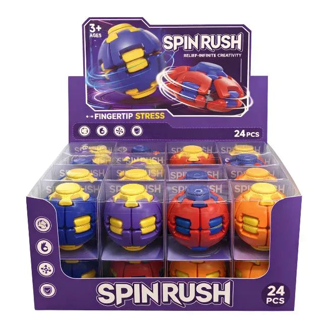 Spin Rush Relief Infinite Creativity Fingertip Stress 24CT Display | Infinity Fidget Spinner Wholesale Main Image