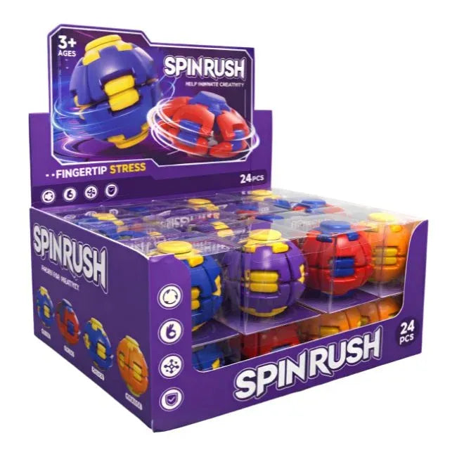 Spin Rush Relief Infinite Creativity Fingertip Stress 24CT Display | Infinity Fidget Spinner Wholesale Hover Image