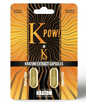 Packaging of K Pow! by K Shot Kratom Extract Capsules with orange and black design.