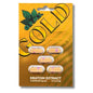 Pack of Orman Gold Kratom Extract capsules on a yellow background